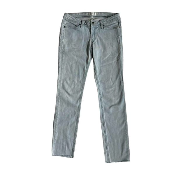 Habitual Light Wash Denim Jeans Straight Leg Raw Hem SZ 28 - Picture 2 of 16